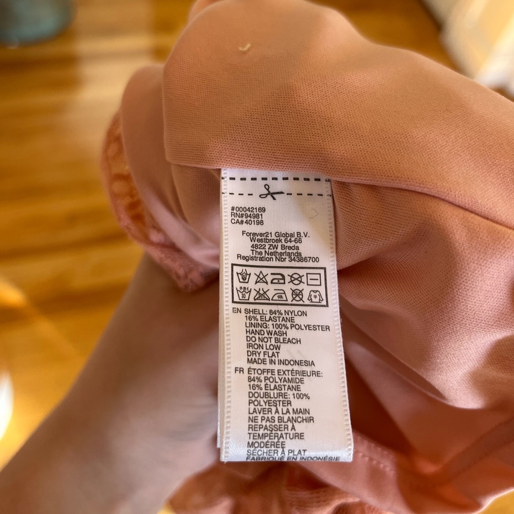🔴 Forever 21 lace dress small peach sleeveless - Picture 6 of 6